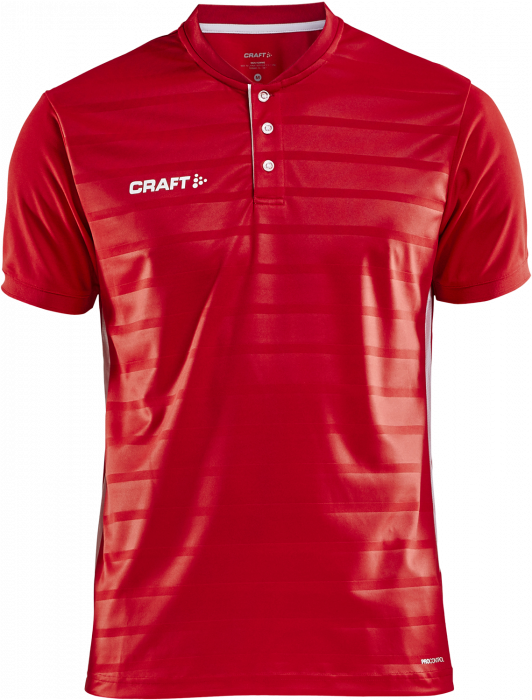 Craft - Pro Control Button Jersey Youth - Rood & wit