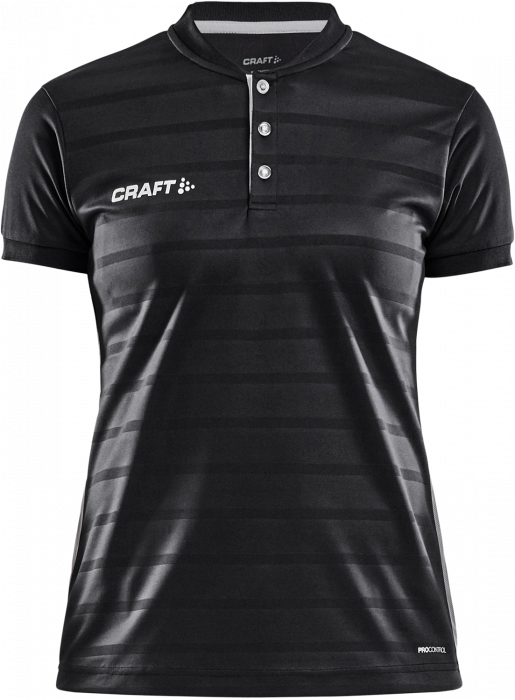 Craft - Pro Control Button Jersey Women - Zwart & wit