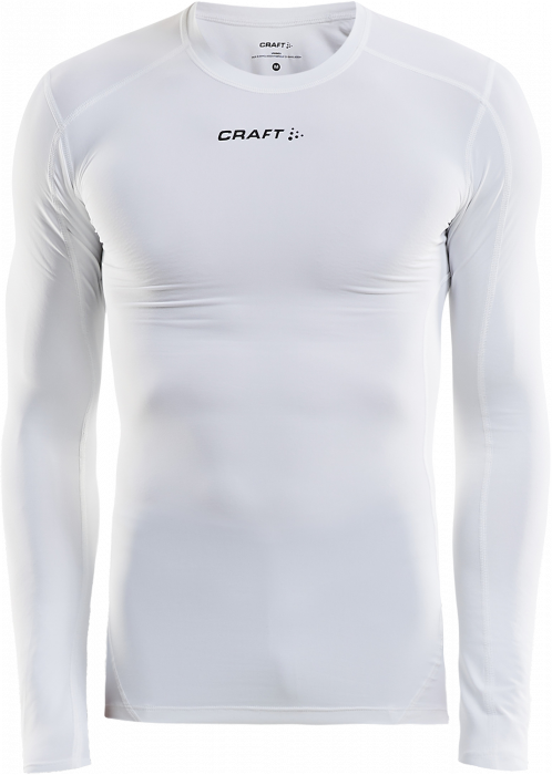 Craft - Pro Control Compression Long Sleeve Youth - Bianco & nero