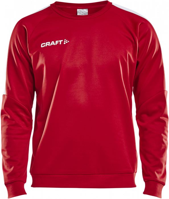 Craft - Progress R-Neck Sweather Youth - Czerwony & biały