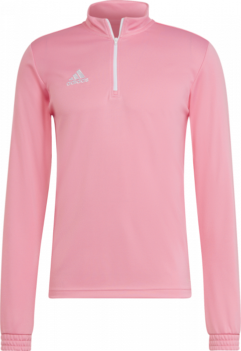 Adidas - Entrada 22 Træningstrøje Med Halv Lynlås - Semi Pink & hvid