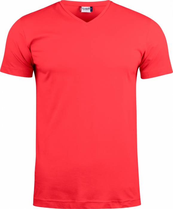 Clique - Basic V-Neck T-Shirt - Red