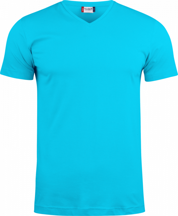 Clique - Basic V-Neck T-Shirt - Turquoise
